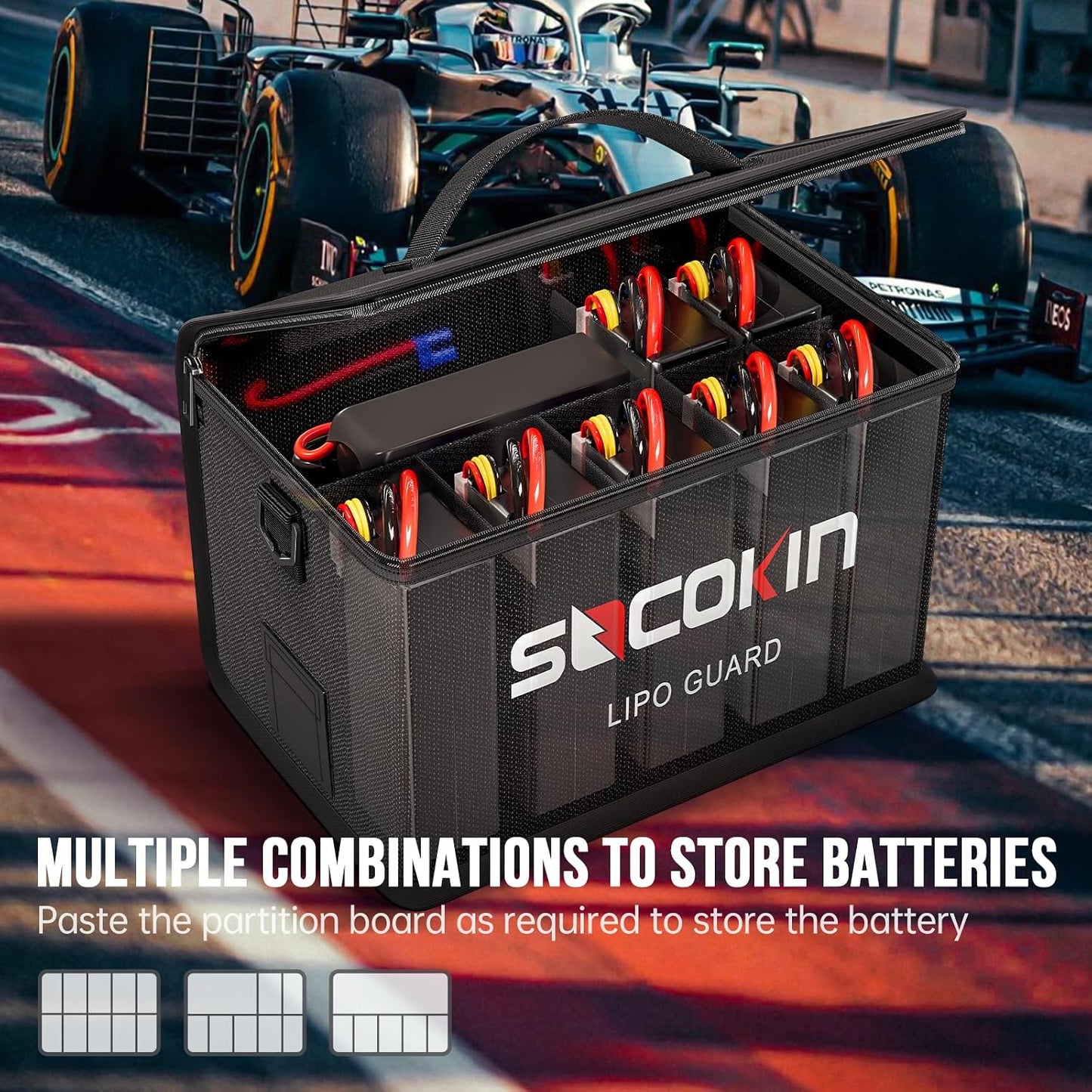 Bolsa Lipo ajustable a prueba de explosiones 10.6x6.7pulg
