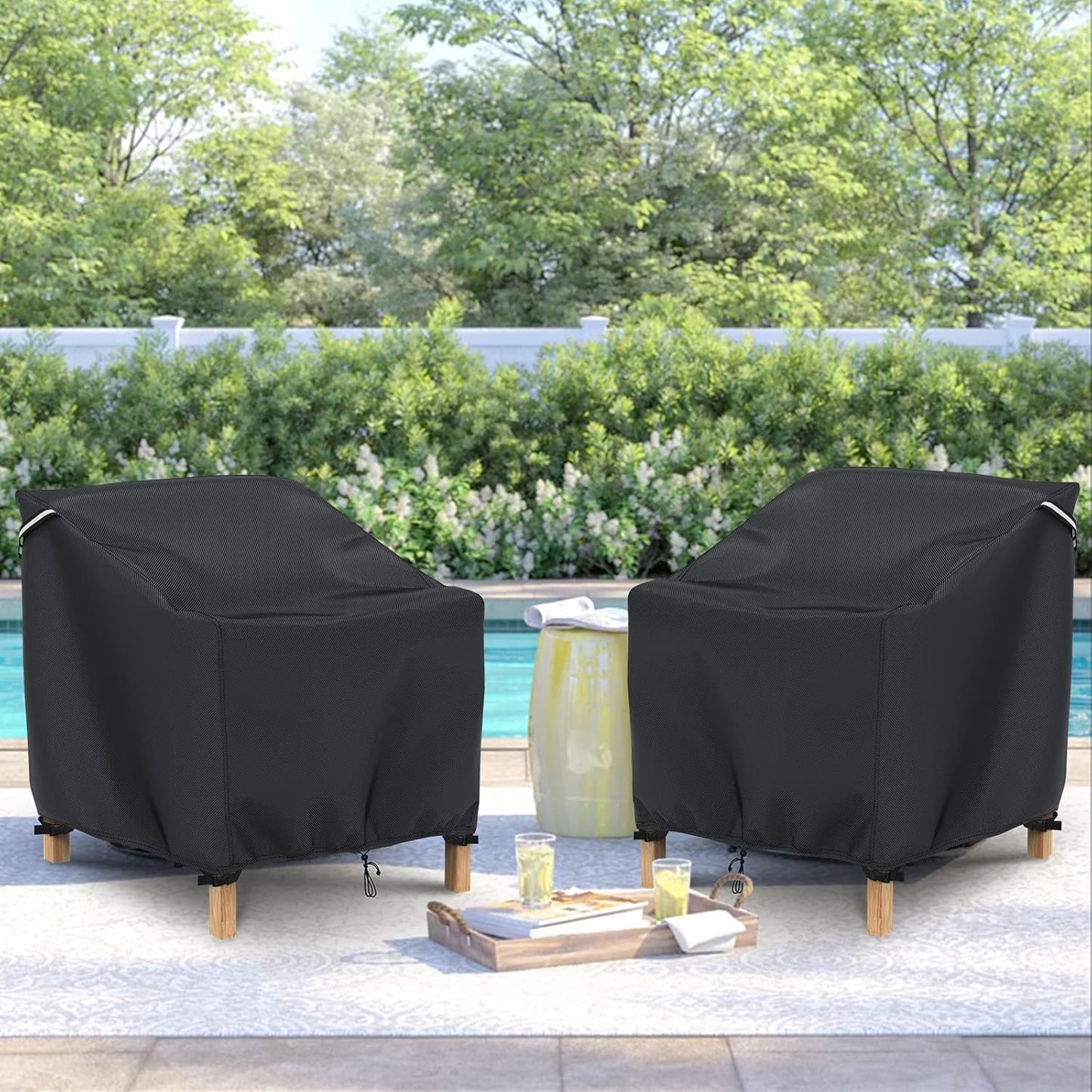 Fundas sillas patio impermeables 30" set 2