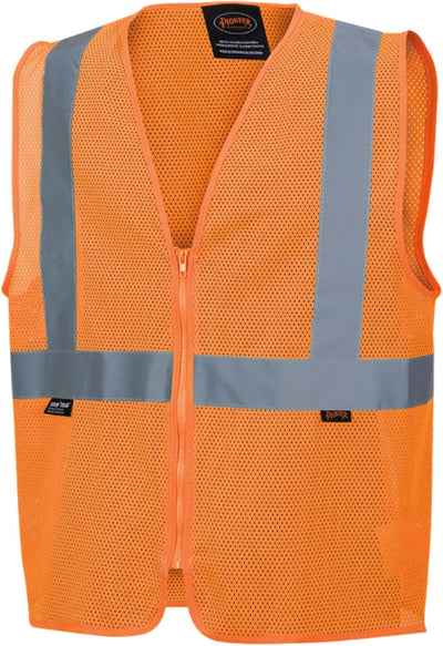 Chaleco seguridad malla alta visibilidad naranja clase 2