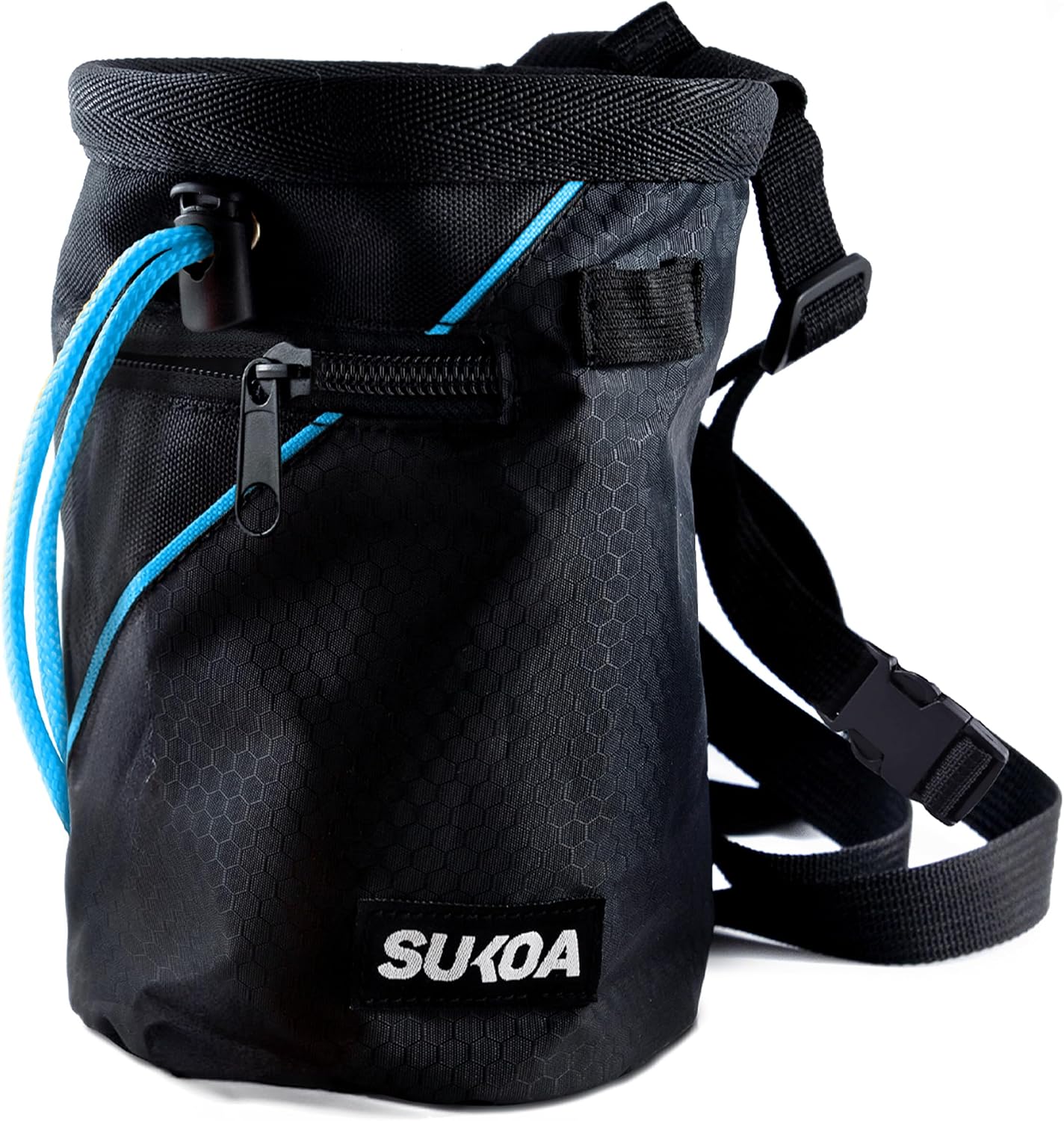 Bolsa tiza escalada roca con cinturón y bolsillos