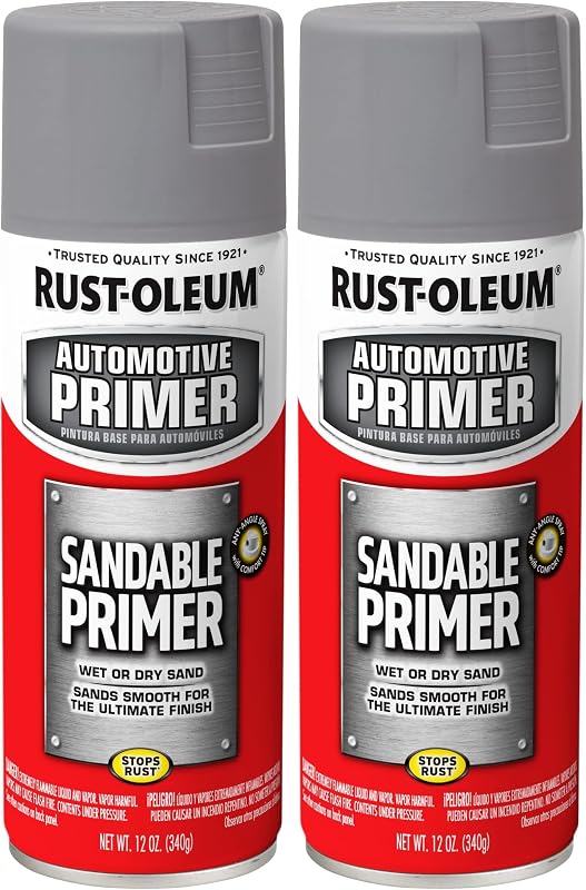 Spray imprimación lijable automotriz 12oz gris pack 2