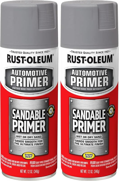 Spray imprimación lijable automotriz 12oz gris pack 2