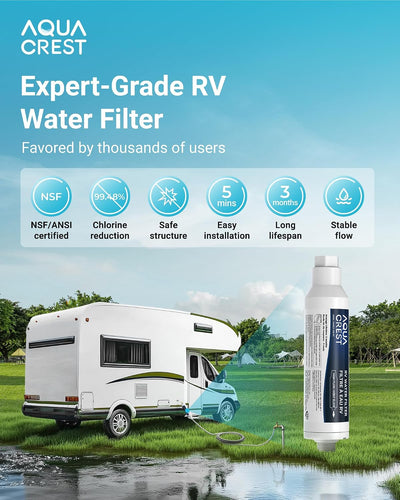 Filtro agua RV NSF reduce cloro 2 unidades