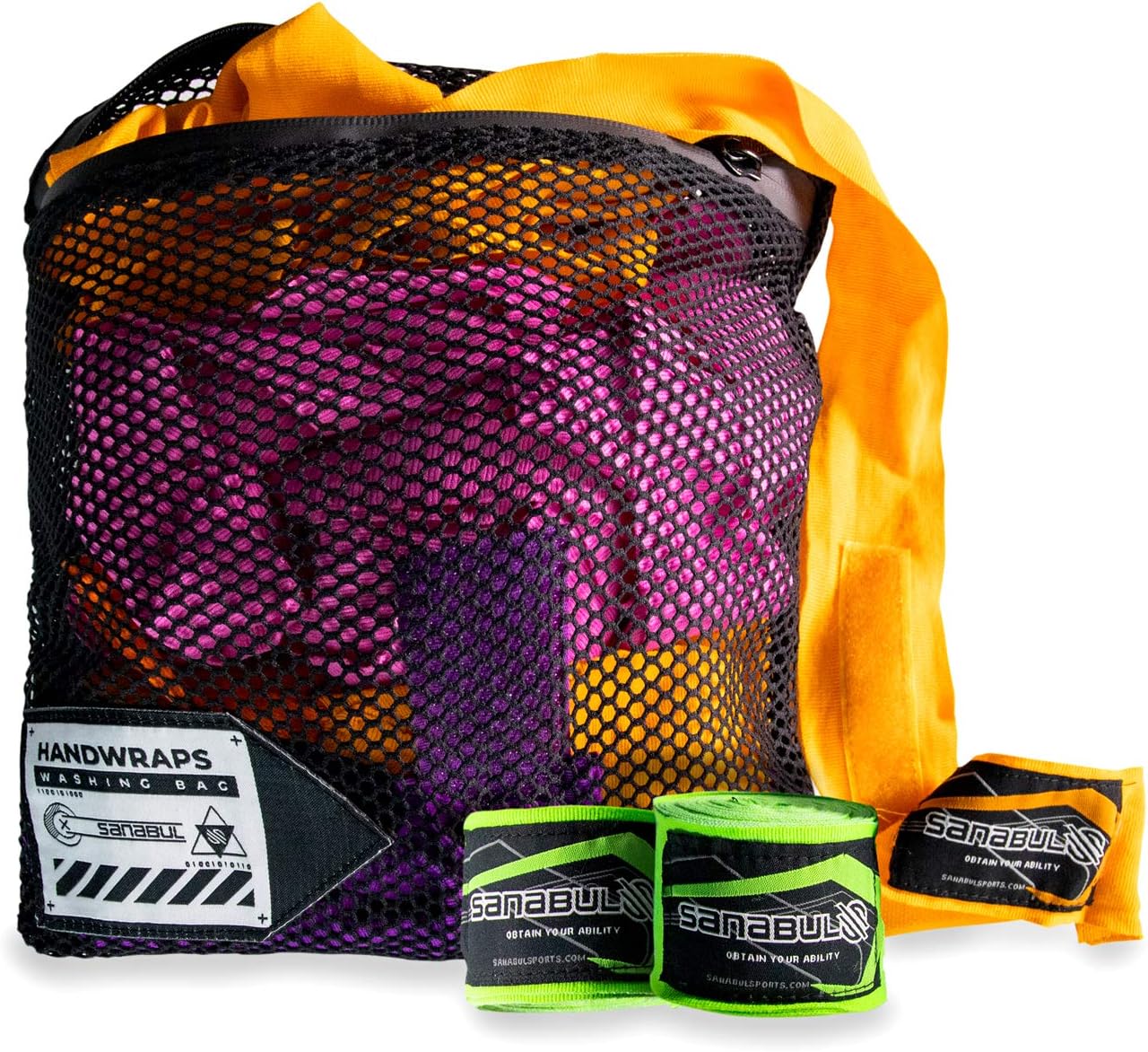Bolsa lavandería malla con cremallera color negro grande