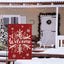 Bandera jardín navidad 12x18pulg doble cara copo nieve