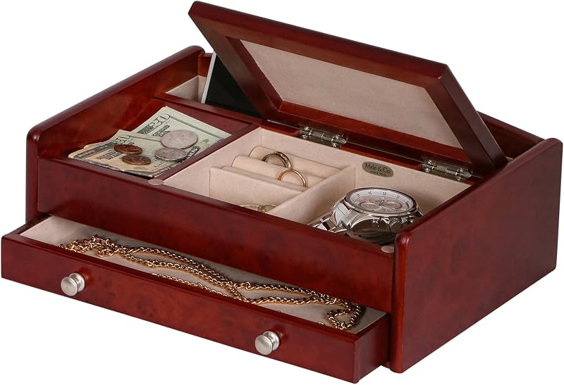 Joyero de Madera para Hombre con Compartimentos
