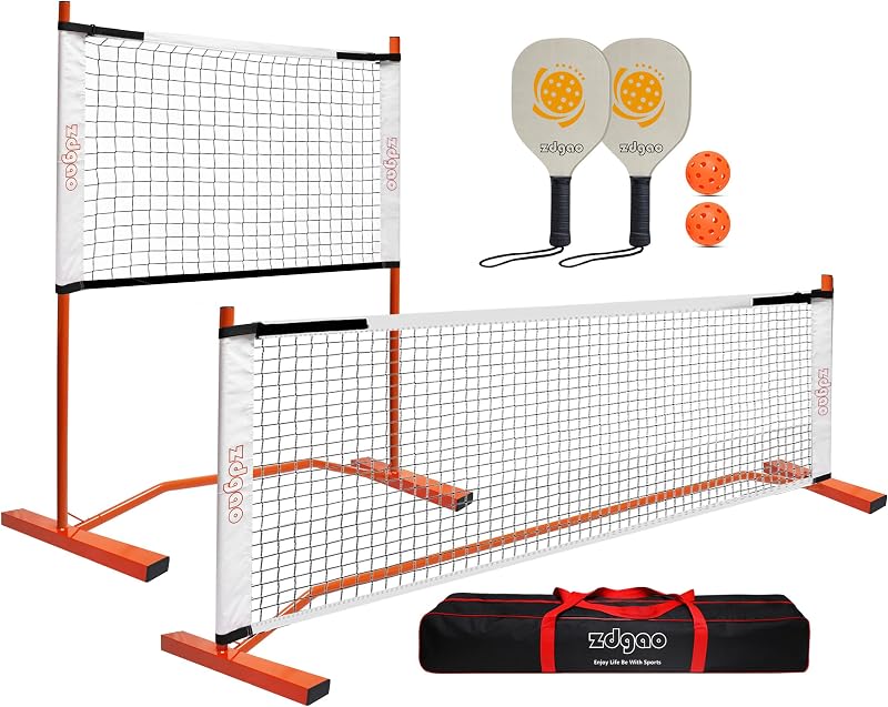 Red pickleball 10ft ajustable con pelotas y 2 paletas bolsa