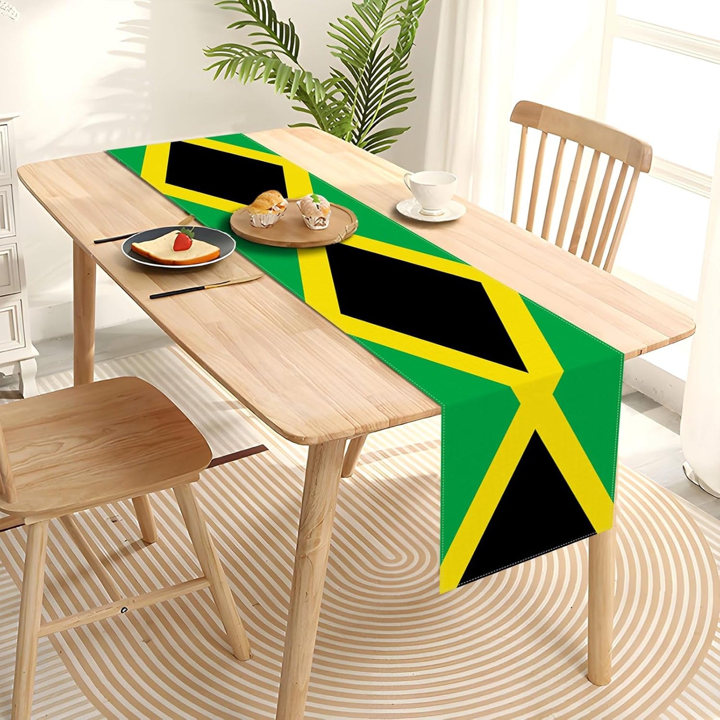 Camino mesa bandera Jamaica Raggae Rasta decoración fiesta