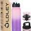 Botella agua aislada acero inox 20oz con popote 3 tapas