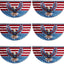 Bandera EE.UU. 2x4ft set 6 Banderines 250 aniversario