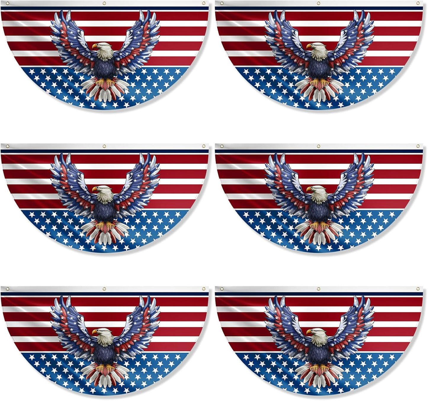 Bandera EE.UU. 2x4ft set 6 Banderines 250 aniversario
