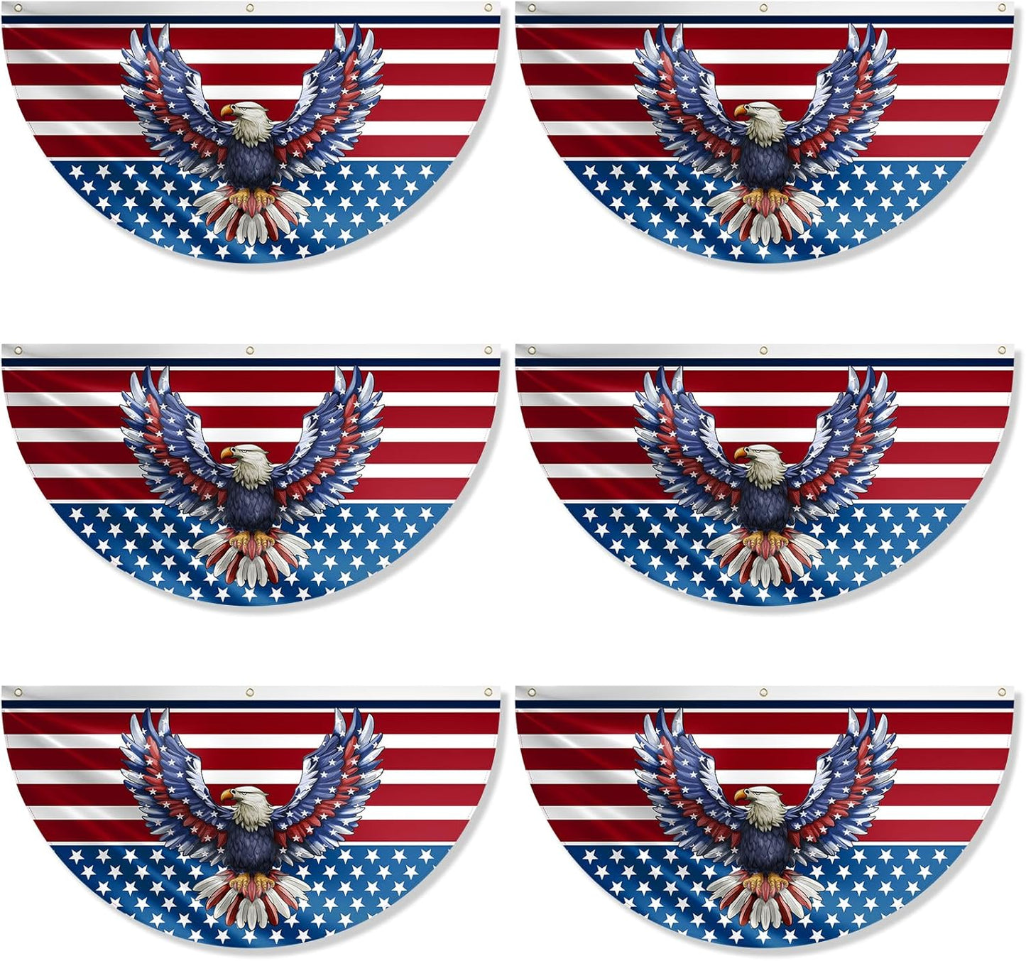 Bandera EE.UU. 2x4ft set 6 Banderines 250 aniversario