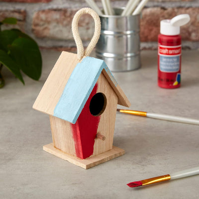 Casa pájaros madera 4.3" colgante 12uds