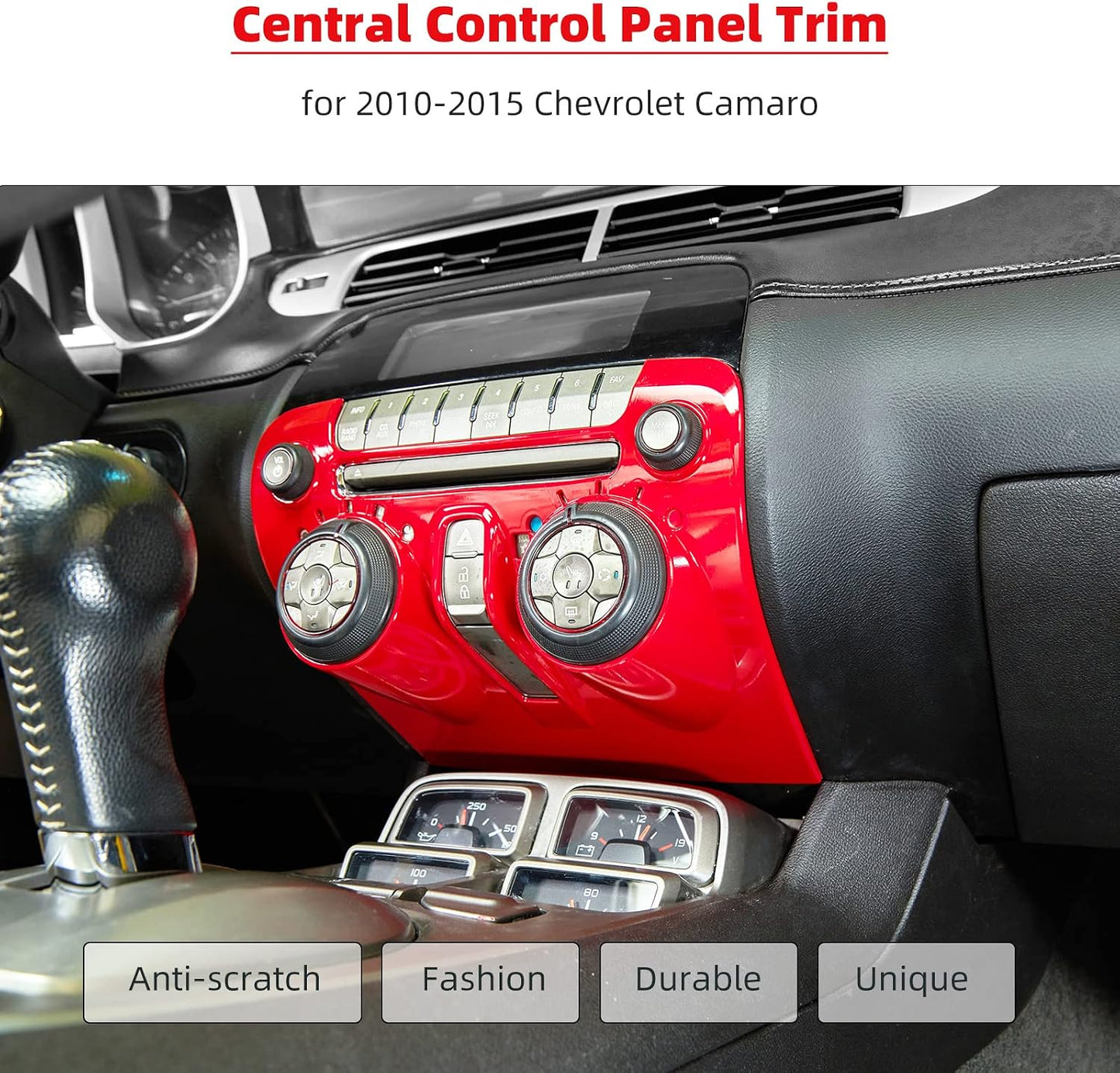 Cubierta panel consola Chevrolet Camaro 10-15 Rojo