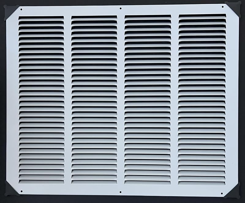 Rejilla ventilación acero estampado 20x16pulg blanco