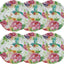 Set 6 platos llanos melamina flor 11pulg sin BPA