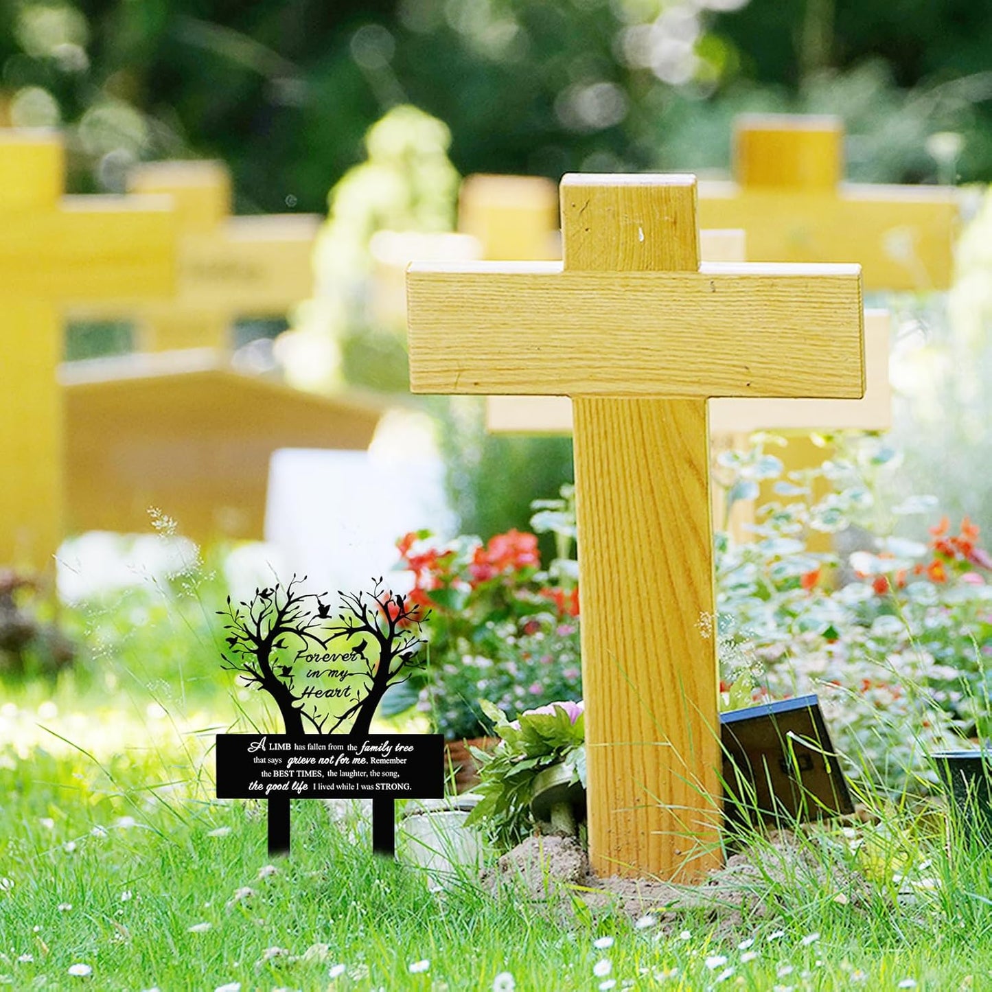 Estacas jardín cementerio marcadores metal