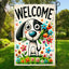 Bandera jardín caricatura perro colorida 12x18pulg doble