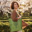 Bolsas de mano verdes para mujer con hebilla magnética y bolsillos