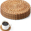 Set 4 posavasos ratán natural para mesa café decoración boho