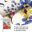 Bandera decorativa jardín con flores colibrí mariposa arpillera