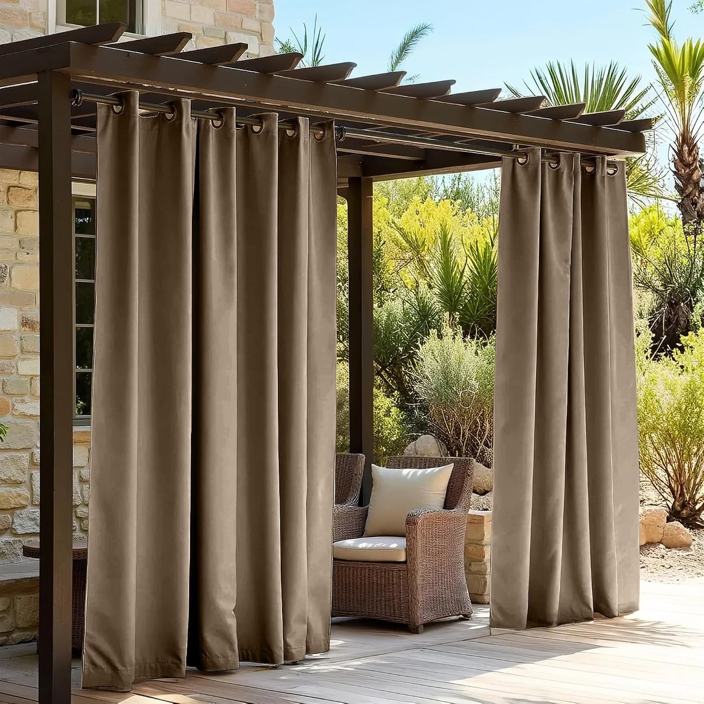 Cortinas impermeables para exteriores 90% resistentes al sol