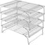 4 Pzas Estantes Hornear 15x10pulg Acero Inox Apilables