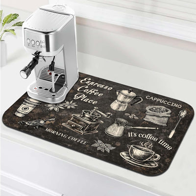 Manta para cafetera vintage absorbente antideslizante para barra de café