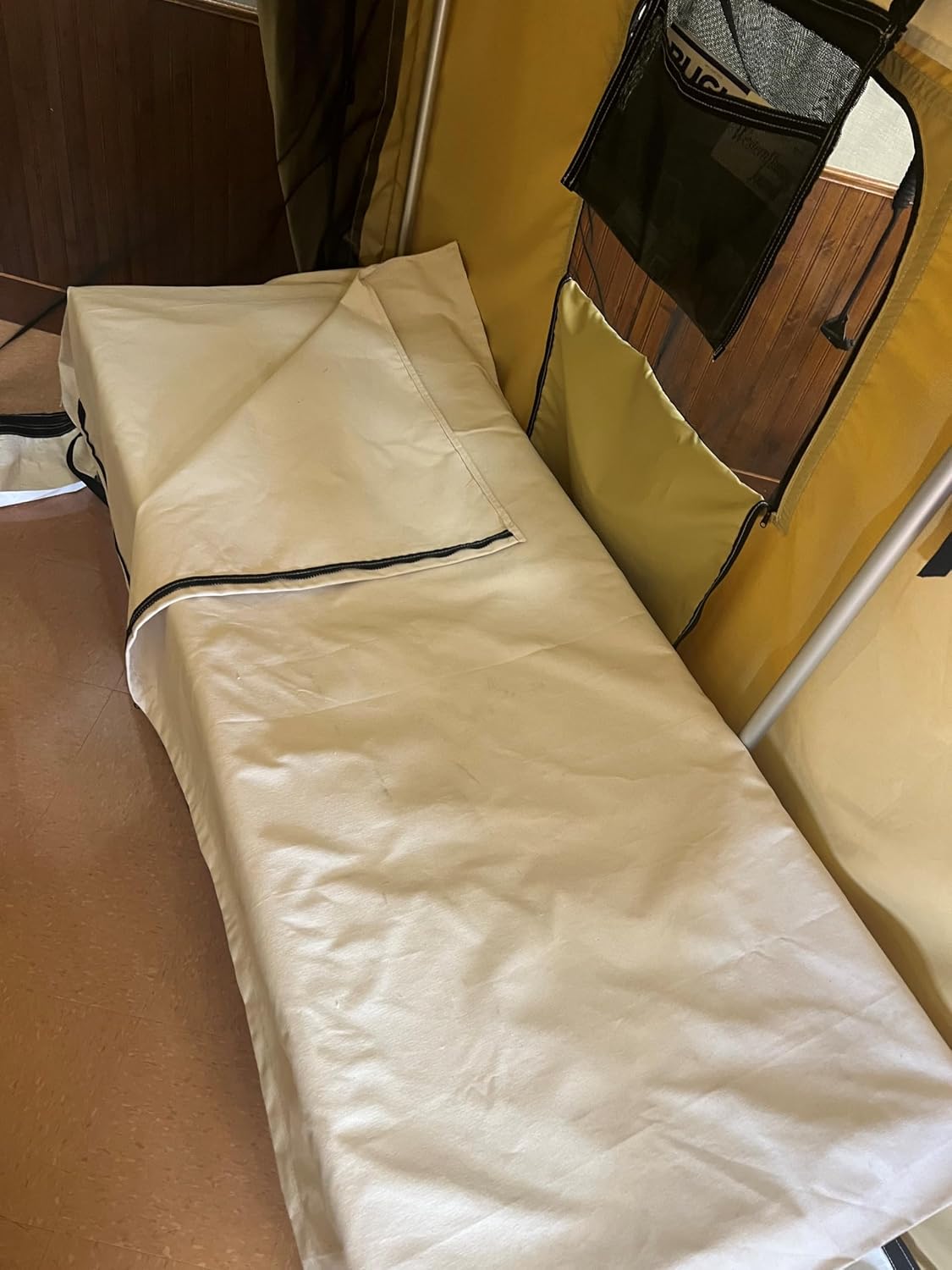 Rollo cama lona algodón 15oz estilo vaquero con cremalleras