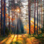 Papel pintado mural otoñal bosque sala dormitorio