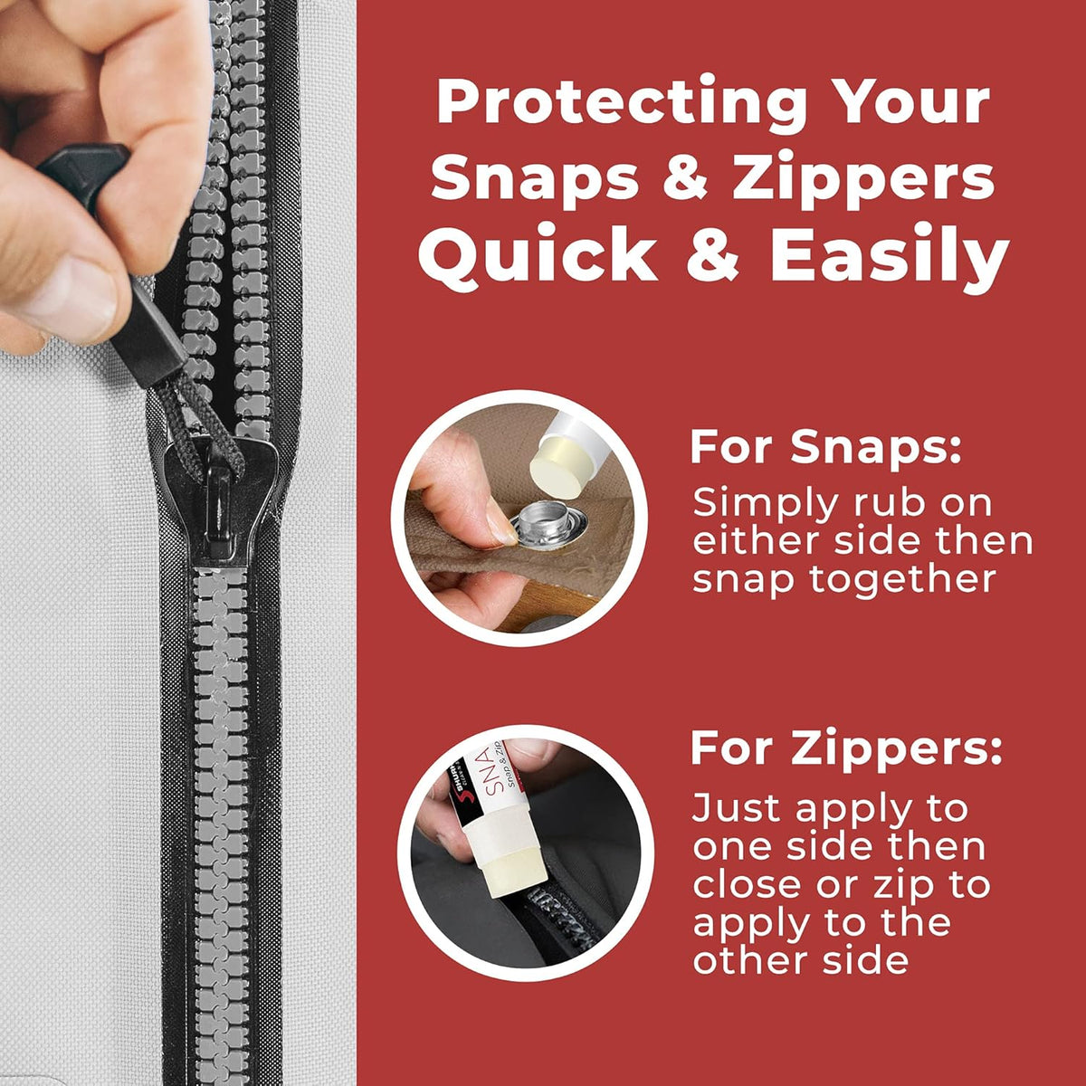 Lubricante Snap Stick para Broches y Cremalleras
