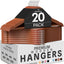 Perchas madera ranuras hombros 20 pzas con gancho 360