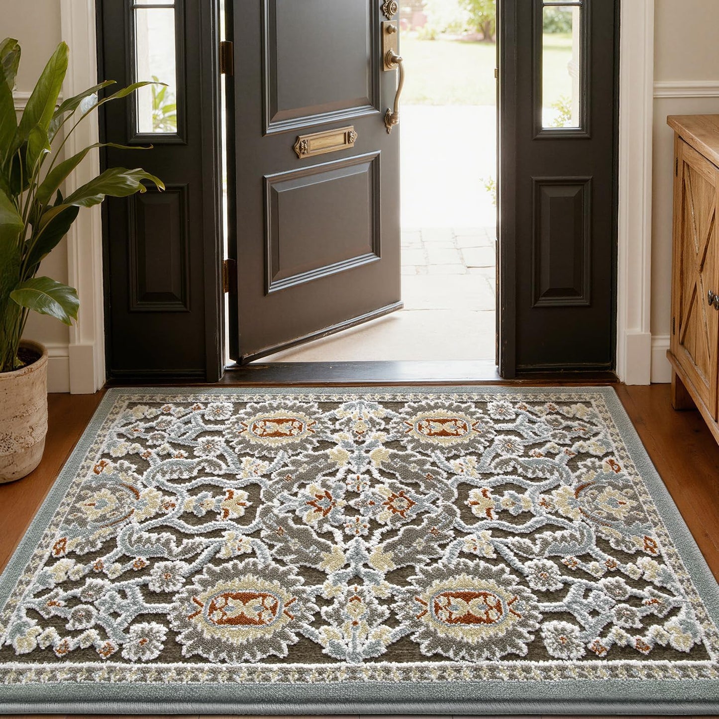 Tapete entrada 24x55 cm antiderrap suave lavable