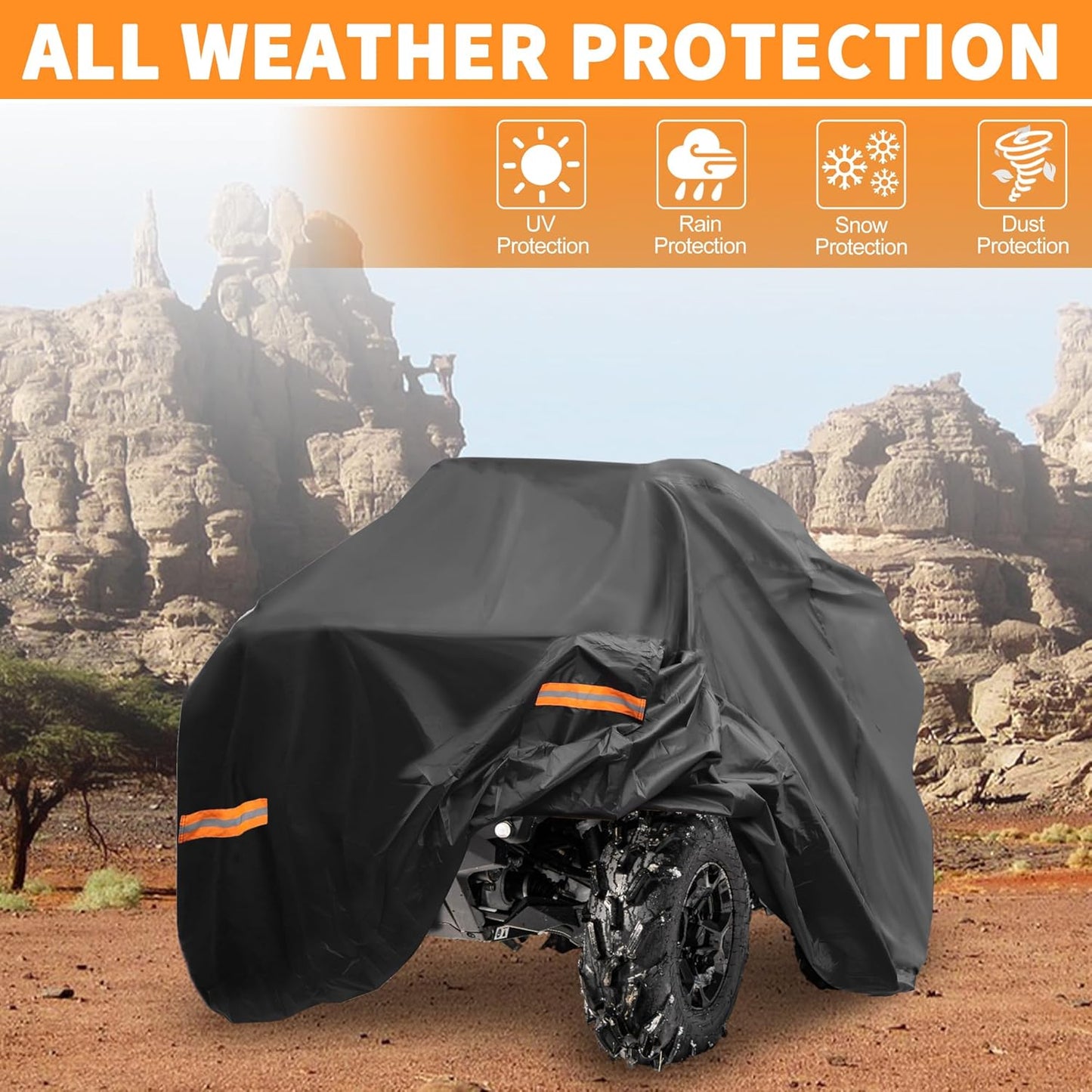 Cubierta ATV Polaris Sportsman 850 impermeable 210D-PU negro