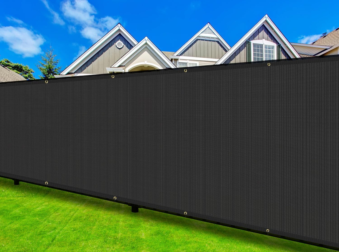 Rejilla privacidad valla 8x40" malla resistente negro