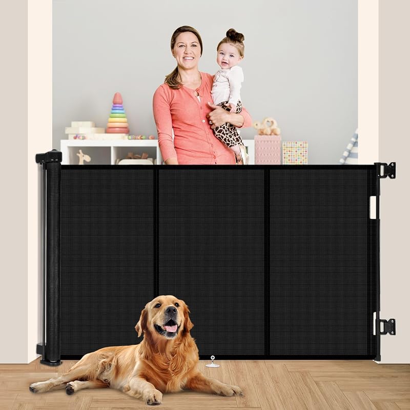 Puerta retráctil para bebé 71" con tira reforzada