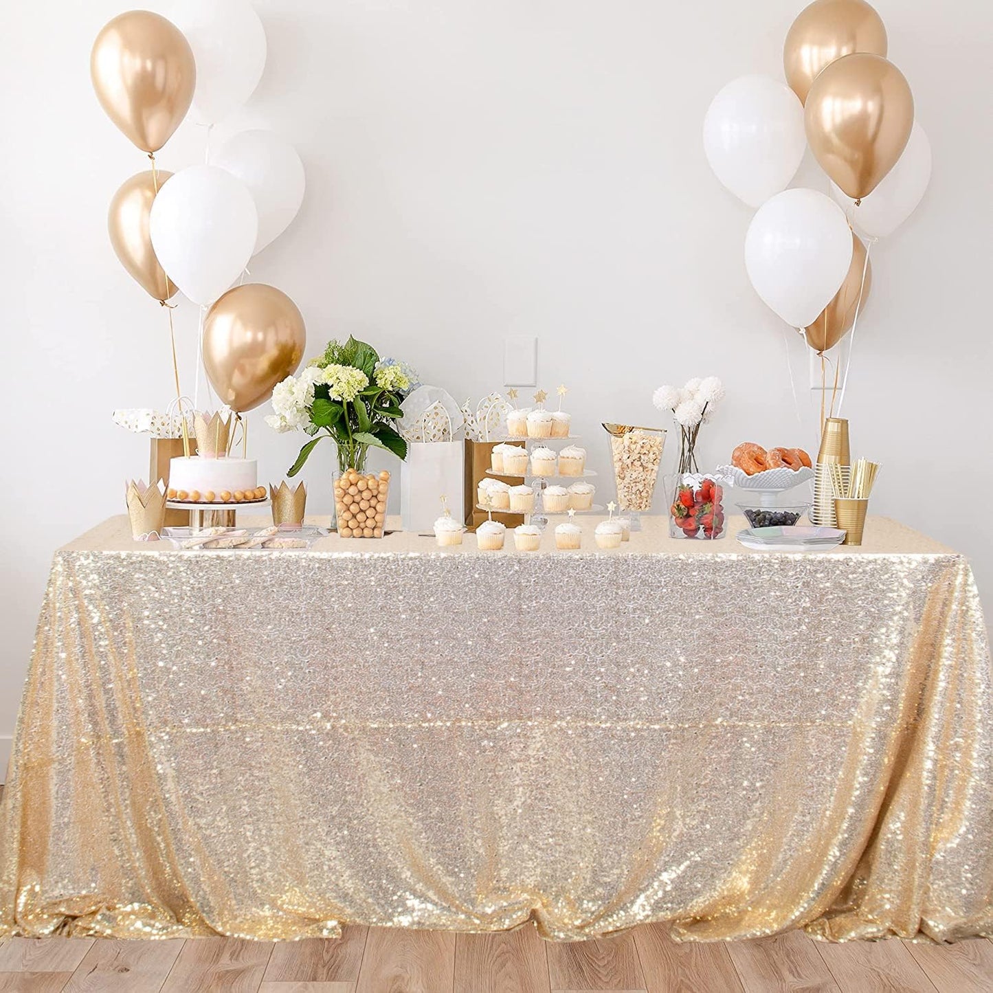 Mantel rectangular lentejuelas diseño bodas y navidad