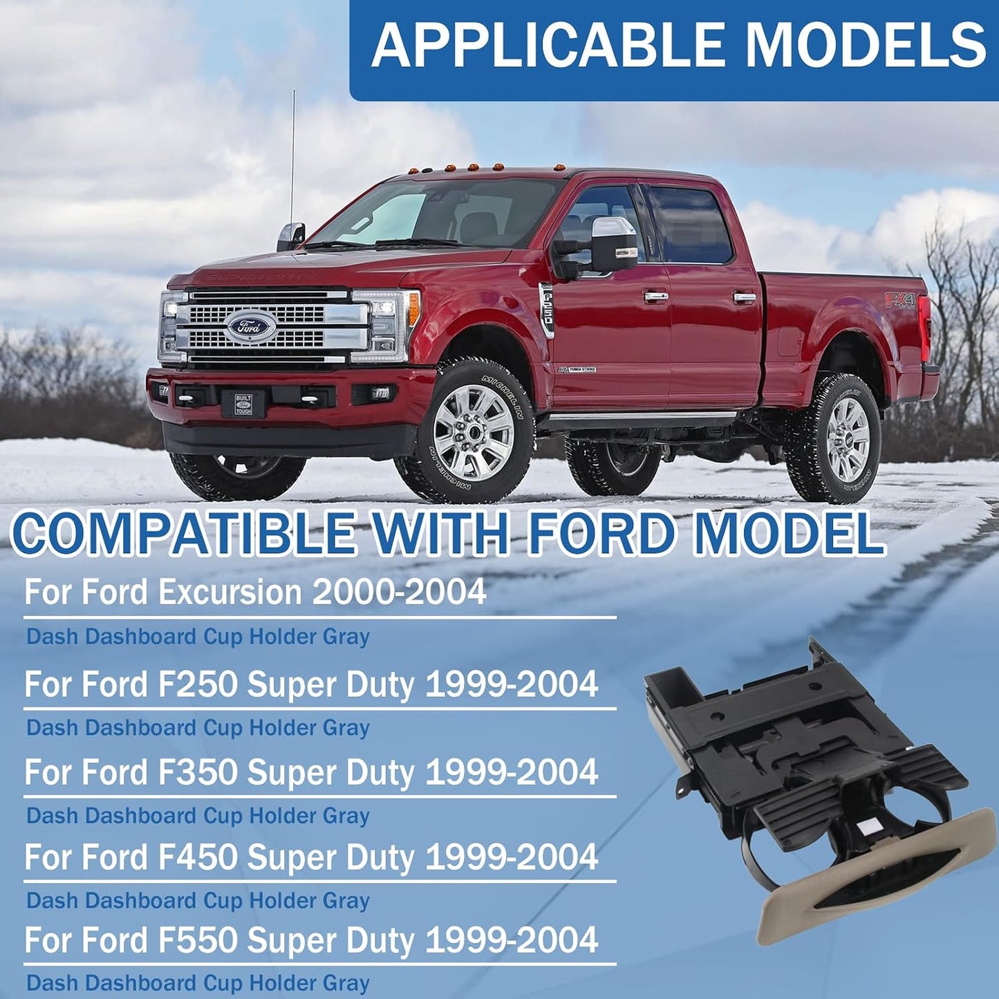Portavasos salpicadero Ford F250-F550 99-04