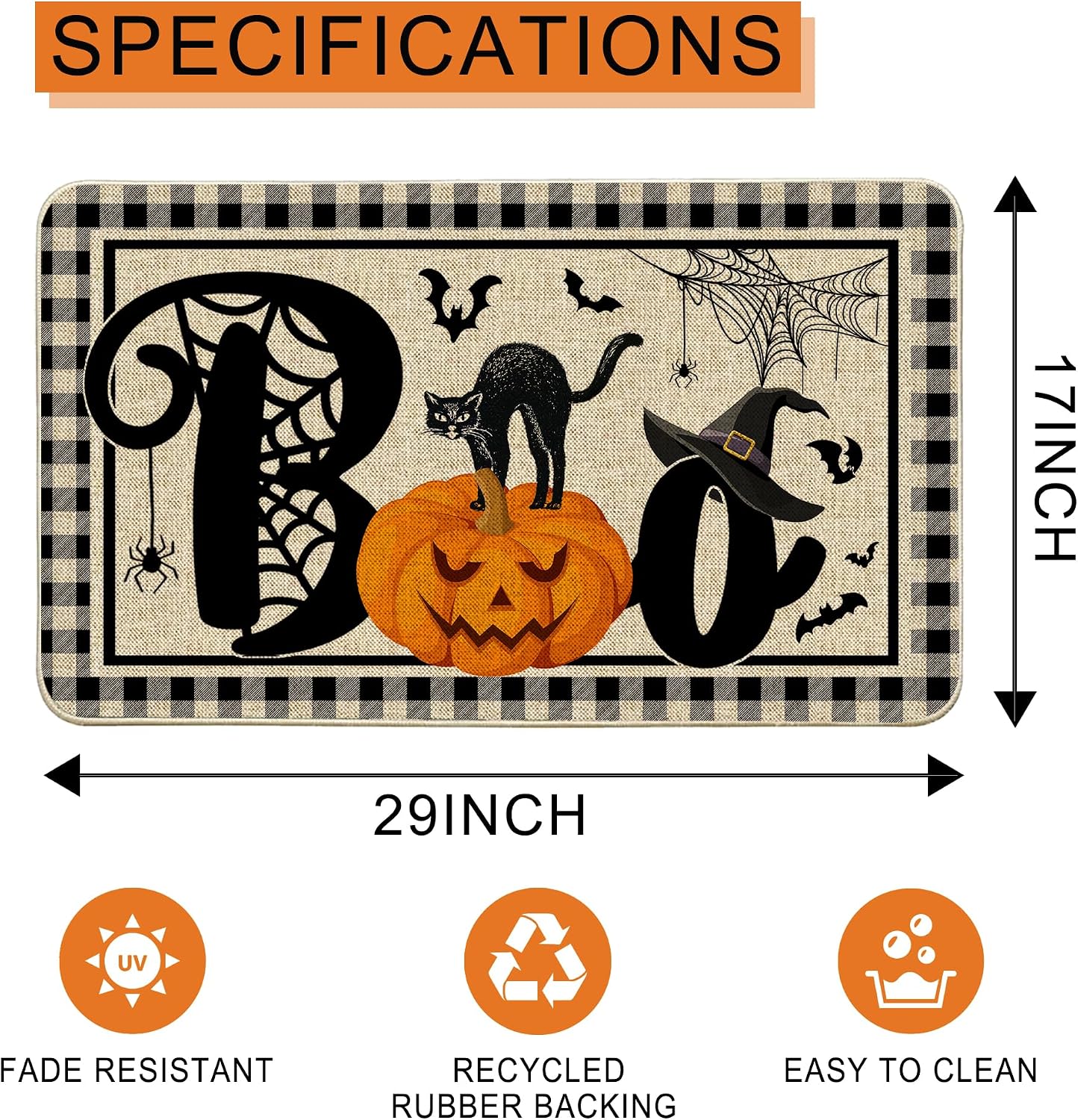 Tapete Halloween espeluznante 17x29" exterior