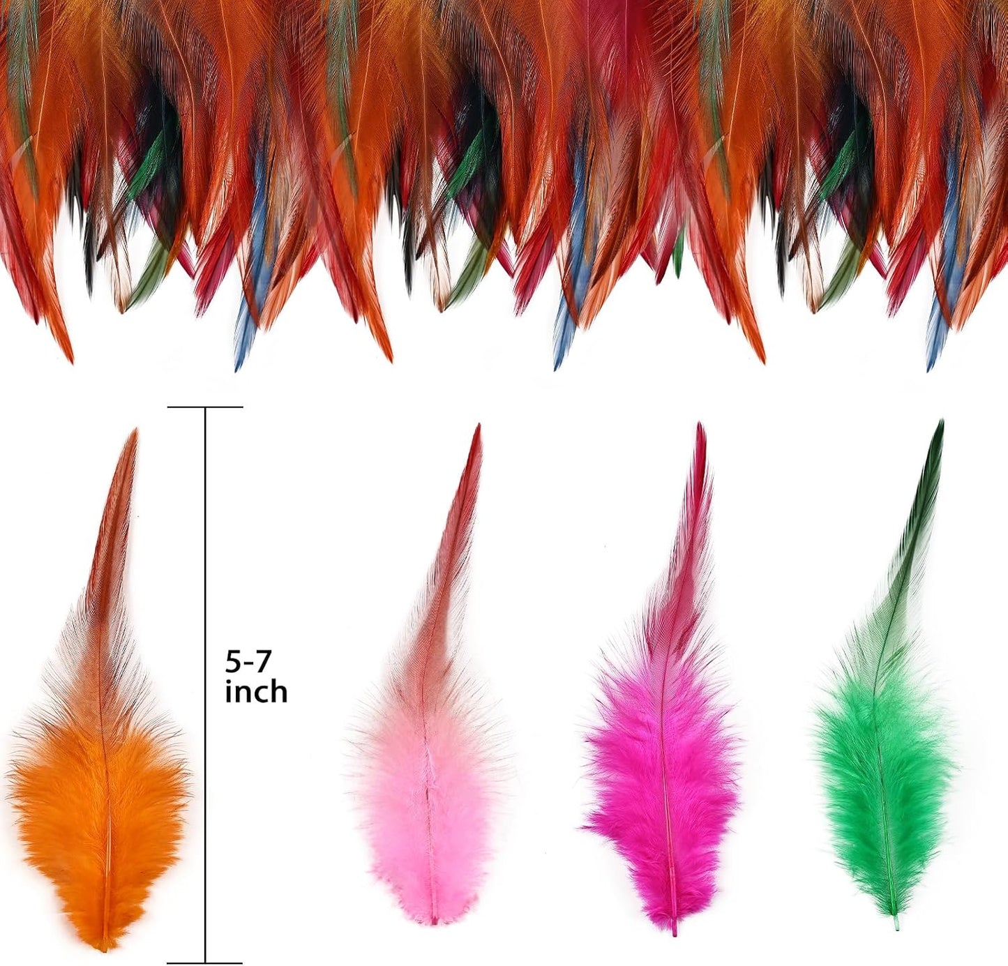 Plumas manualidades 240pzas 5-7pulg coloridas bodas fiestas