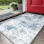 Alfombra antideslizante puerta 24x36 pulg gris azul lavable