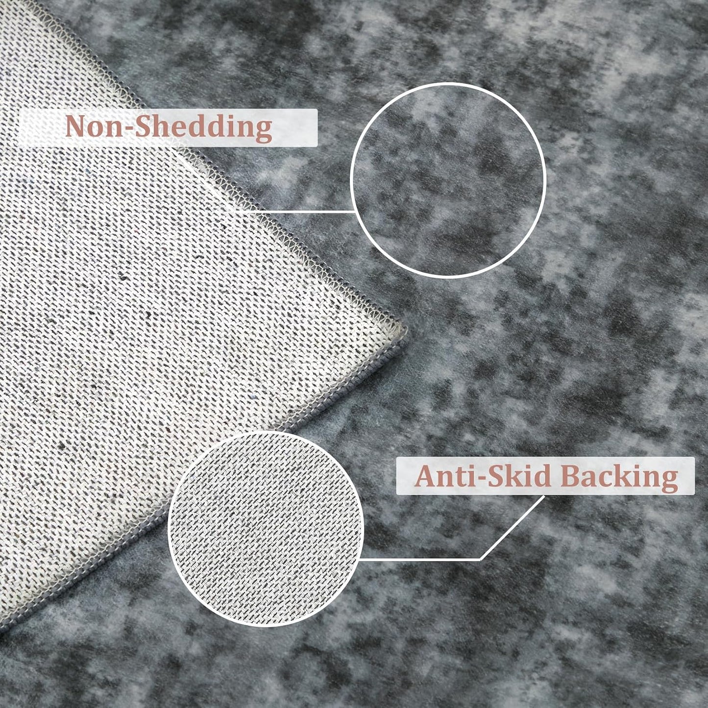Alfombra pasillo 2x6ft lavable antiderrap gris