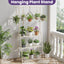 Soporte metal para plantas 3 niveles blanco