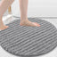 Alfombras baño redondas felpilla 24x24pulg antiderrap gris