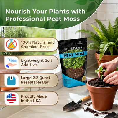 Musgo turba profesional para plantas jardín 2qt EE.UU.