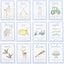 Tarjetas hitos bebé accesorios fotos baby shower azul