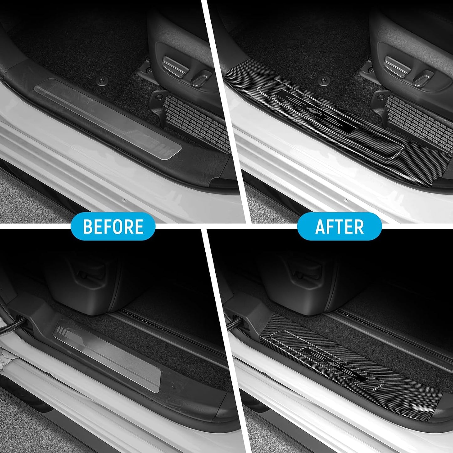 4 Protectores umbral puerta ABS comp Toyota Sienna 21-26