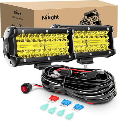 Barra luz LED 6.5pulg 120W triple fila para auto 4x4