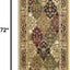 Alfombra pasillo 2'3"x6' diseño oriental multicolor beige