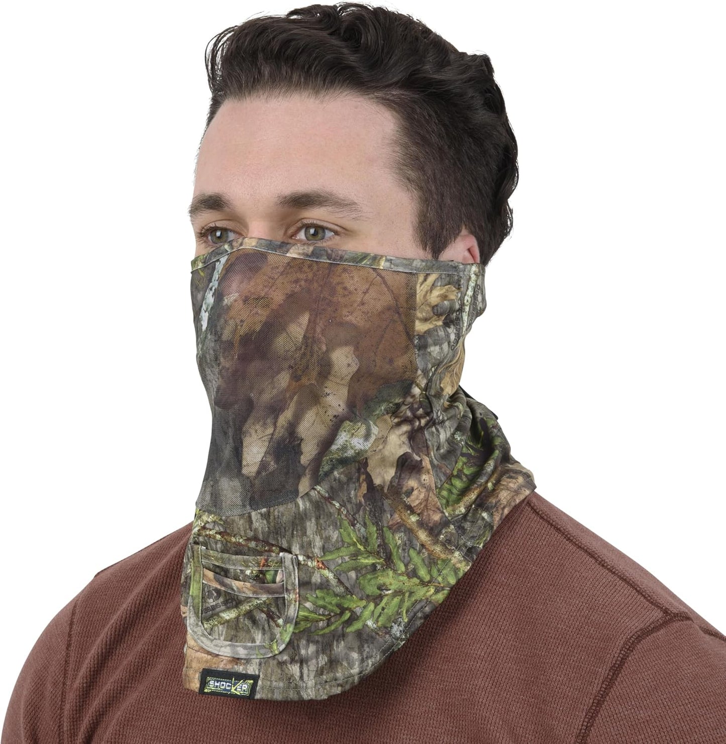 Polaina cuello caza camuflaje Mossy Oak